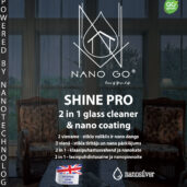 shine pro 2 in 1 stiklo valiklis su nano danga