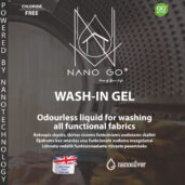 wash in gel skystas skalbiklis sporto aprangai