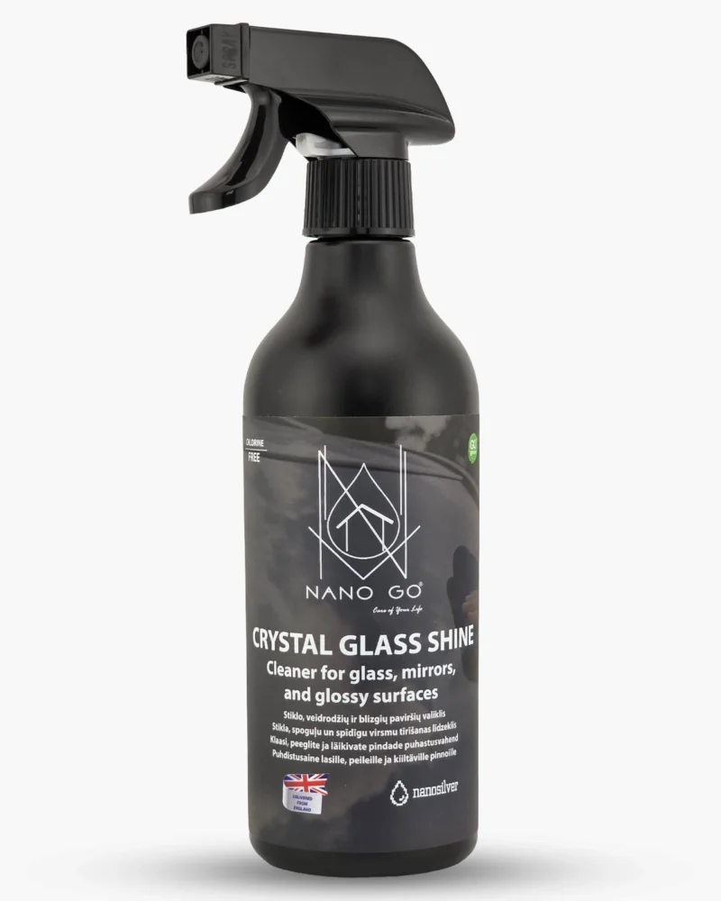 crystal glass shine nanogo stiklo veidrodziu ir blizgiu pavirsiu valiklis