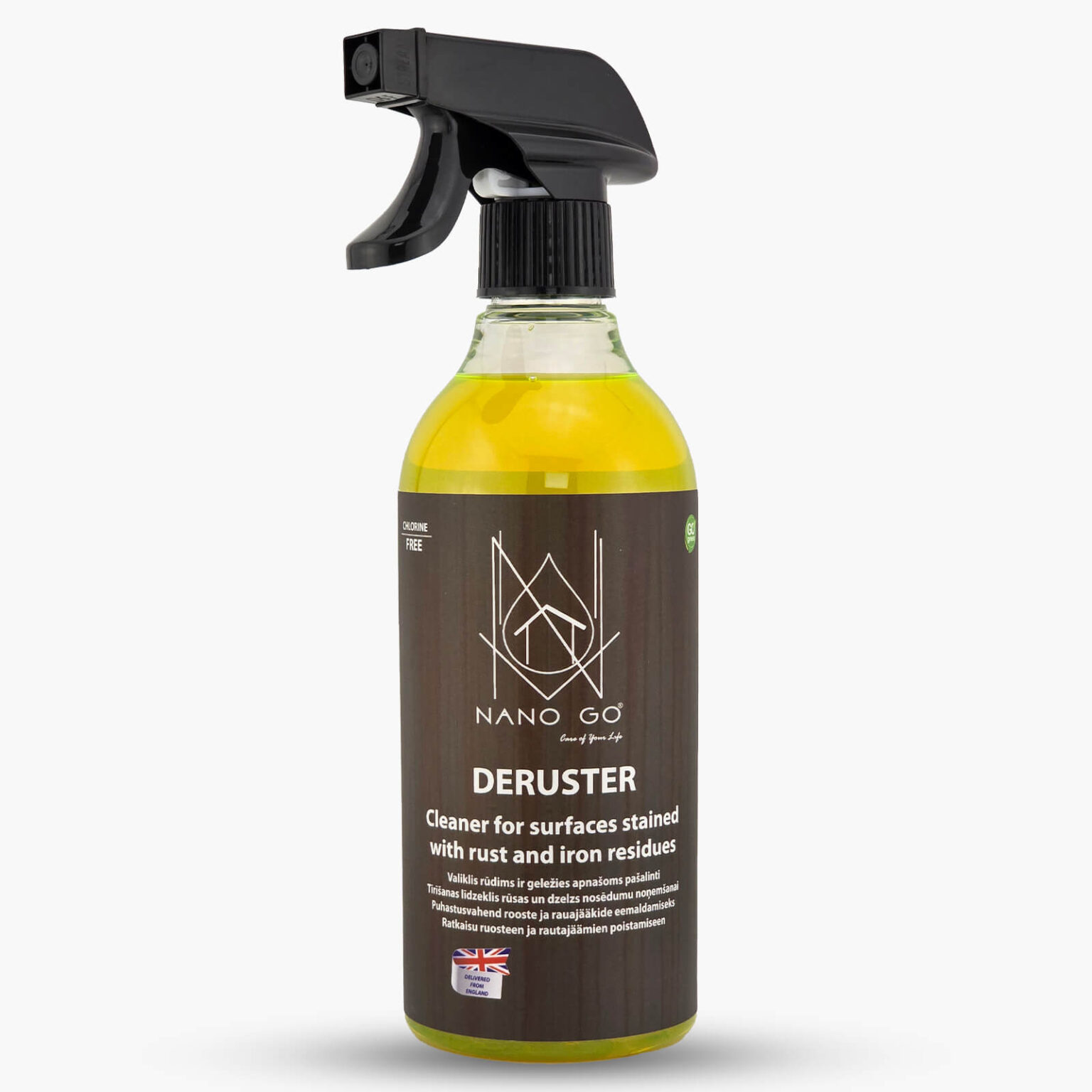 Rūdžių nuosėdų valiklis 500ml – NANO GO deruster nanogo valiklis rudims ir gelezies nuosedoms pasalinti