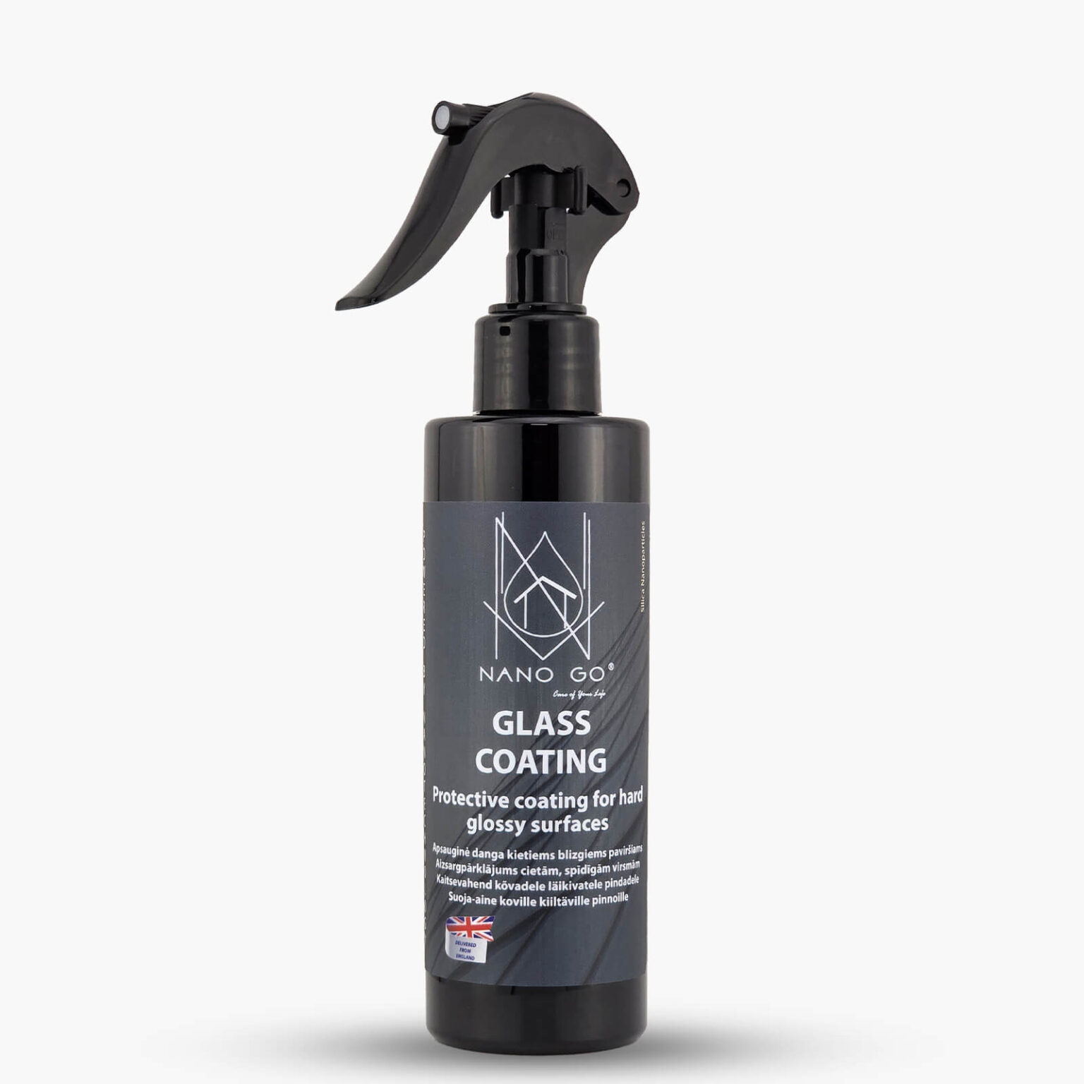 glass coating nanogo apsaugine danga kietiems blizgiems pavirsiams 200ml