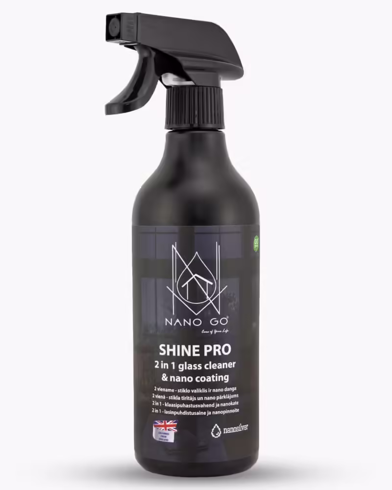 shine pro nanogo 2 viename stiklo valiklis ir nano danga